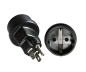 Preview: Travel adapter America USA/Japan CEE 7/3 to type B CEE 7/3 socket/USA Nema 5-15P 3pin pc., DINIC box with Euro hole